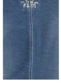 Marken-Sweatkleid im Jeanslook blau