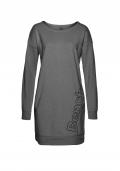 Marken-Sweatkleid mit Logoprint anthrazit