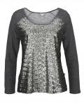 Marken-Sweatshirt anthrazit-silber