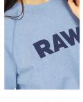 Marken-Sweatshirt blau-melange