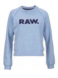 Marken-Sweatshirt blau-melange