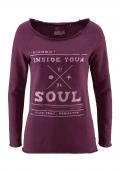 Marken-Sweatshirt bordeaux