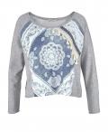 Marken-Sweatshirt grau-blau