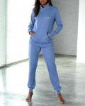 Marken-Sweatshirt mit Stehkragen jeansblau