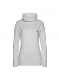Marken-Sweatshirt mit Stehkragen natur