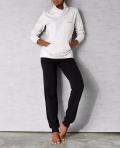 Marken-Sweatshirt mit Stehkragen natur