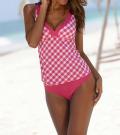 Marken-Tankini pink-weiß