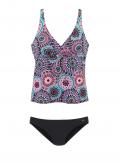 Marken-Tankini schwarz-bunt E-Cup