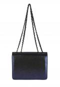 Marken-Tasche mit Strasssteinen nachtblau