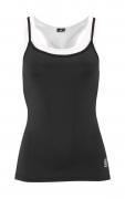 Marken-Top+Sportbustier schwarz-weiß