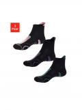 Marken-Trekkingsocken im 3er Pack schwarz- bunt