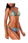 Marken-Triangel-Bikini grün-bunt