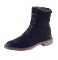 Marken-Veloursleder-Desert-Boots dunkelblau