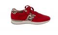 Marken-Veloursleder-Sneaker rot-leo