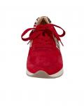 Marken-Veloursleder-Sneaker rot-leo