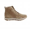 Marken-Veloursleder-Stiefelette camel