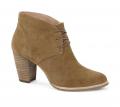 Marken-Veloursleder-Stiefelette chestnut