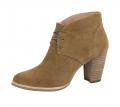 Marken-Veloursleder-Stiefelette chestnut