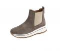 Marken-Veloursleder-Stiefelette taupe Gr 8