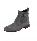 Marken-Veloursleder-Stiefeletten grau Gr. 42 EU / 8 UK