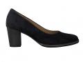 Marken-Velourslederpumps nachtblau