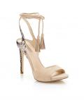 Marken-Veloursledersandalette AMEE beige