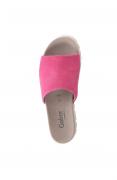 Marken-Ziegen-Veloursleder-Pantolette pink