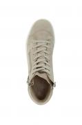 Marken-Ziegen-Veloursleder-Sneaker beige