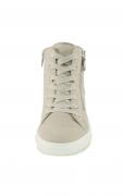 Marken-Ziegen-Veloursleder-Sneaker beige