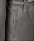 Marken-Ziegennappalederjacke grau