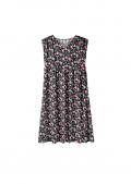 Maxi-Jerseykleid  mitBlumenprint schwarz
