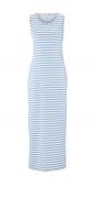 Maxi-Shirtkleid bleu-offwhite