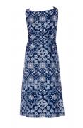 Maxikleid blau-weiß