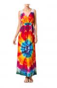 Maxikleid mit Häkelspitze bunt