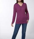 Merino-Kaschmir-Pullover beere