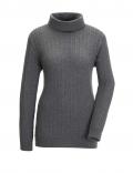 Merino-Kaschmir-Rollkragenpullover grau