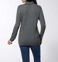 Merino-Kaschmir-Rollkragenpullover grau