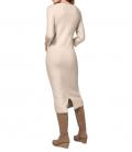 Midi-Strickkleid beige-melange