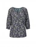 Modal-Druckbluse graphit-flieder
