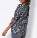 Modal-Druckbluse graphit-flieder