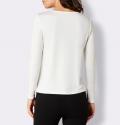 Modal-Shirt mit Netzeinsatz und Spitze ecru