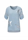 Modal-Shirt silber-hellblau