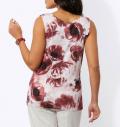 Modal-Shirttop mit Wasserfall-Ausschnitt puder-dunkelrot