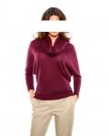 Mohair-Rollkragenpullover bordeaux