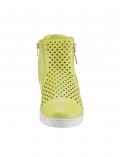 Nappaleder-Hightop-Sneaker limettengelb Gr. 42 EU
