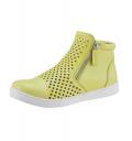 Nappaleder-Hightop-Sneaker limettengelb Gr. 42 EU
