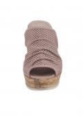 Nappaleder-Pantolette mit Lochmuster altrosa