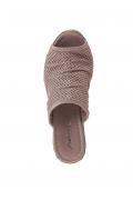 Nappaleder-Pantolette mit Lochmuster altrosa