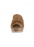 Nappaleder-Pantolette mit Lochmuster camel