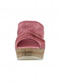Nappaleder-Pantolette mit Lochmuster himbeere